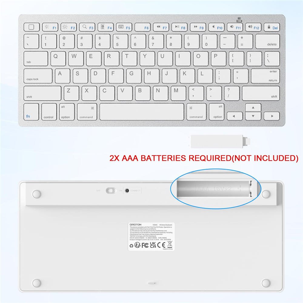 Bluetooth Keyboard Compatible with iPad 10th Generation, iPad 10.2 (9th/8th/7th), iPad Pro 13/12.9/11 inch, iPad Air/Mini and More iOS Devices, White - Afbeelding 6