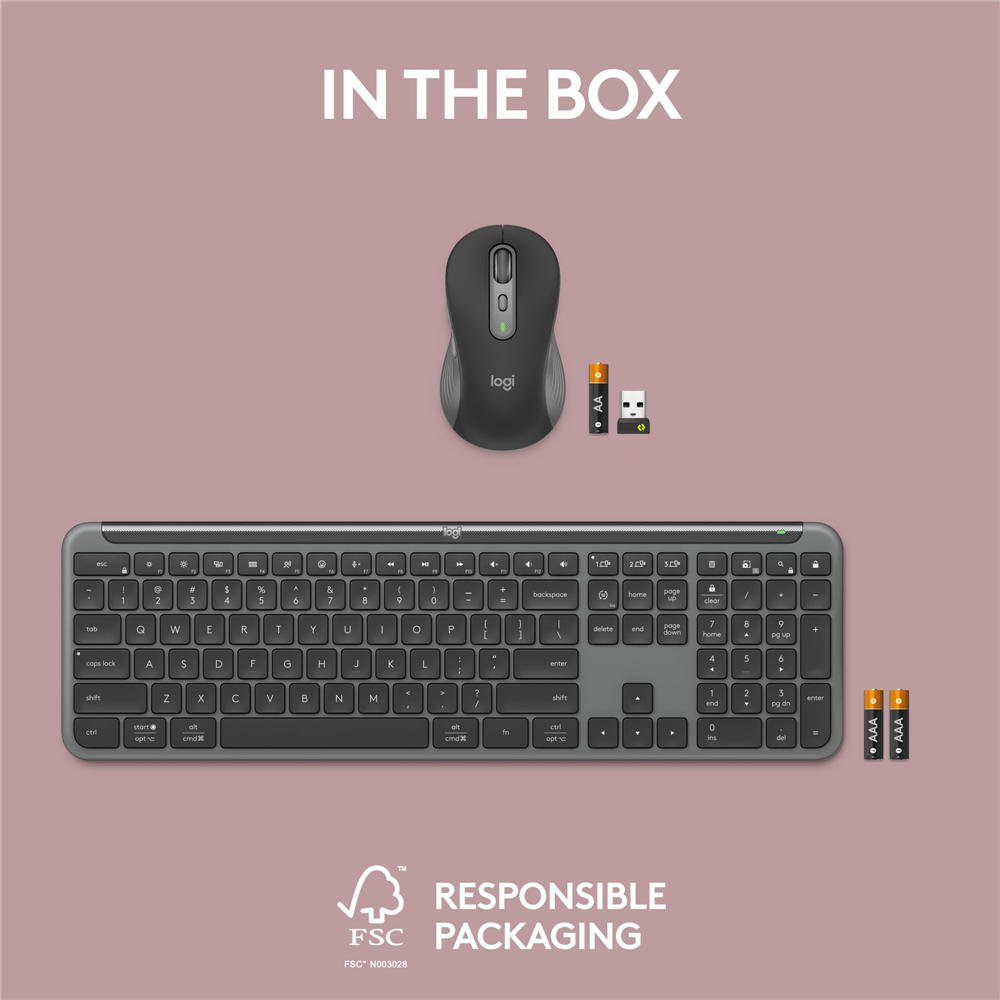 Signature Slim K950 Wireless Keyboard, Sleek Design, Switch Typing Between Devices, Quiet Typing, Bluetooth, Multi-OS, Windows, Mac, Chrome - Graphite - Image 13