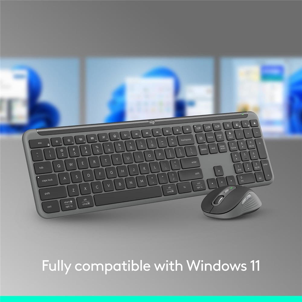 Signature Slim K950 Wireless Keyboard, Sleek Design, Switch Typing Between Devices, Quiet Typing, Bluetooth, Multi-OS, Windows, Mac, Chrome - Graphite - Image 5