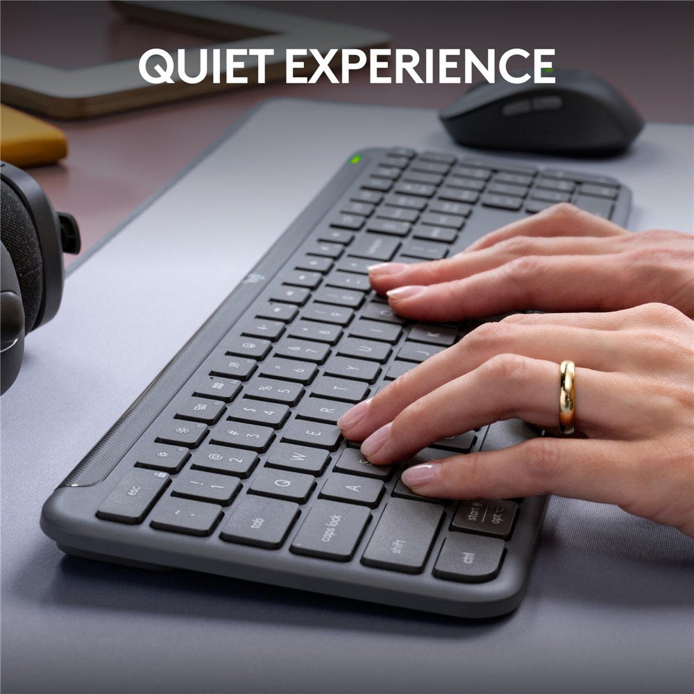 Signature Slim K950 Wireless Keyboard, Sleek Design, Switch Typing Between Devices, Quiet Typing, Bluetooth, Multi-OS, Windows, Mac, Chrome - Graphite - Image 6