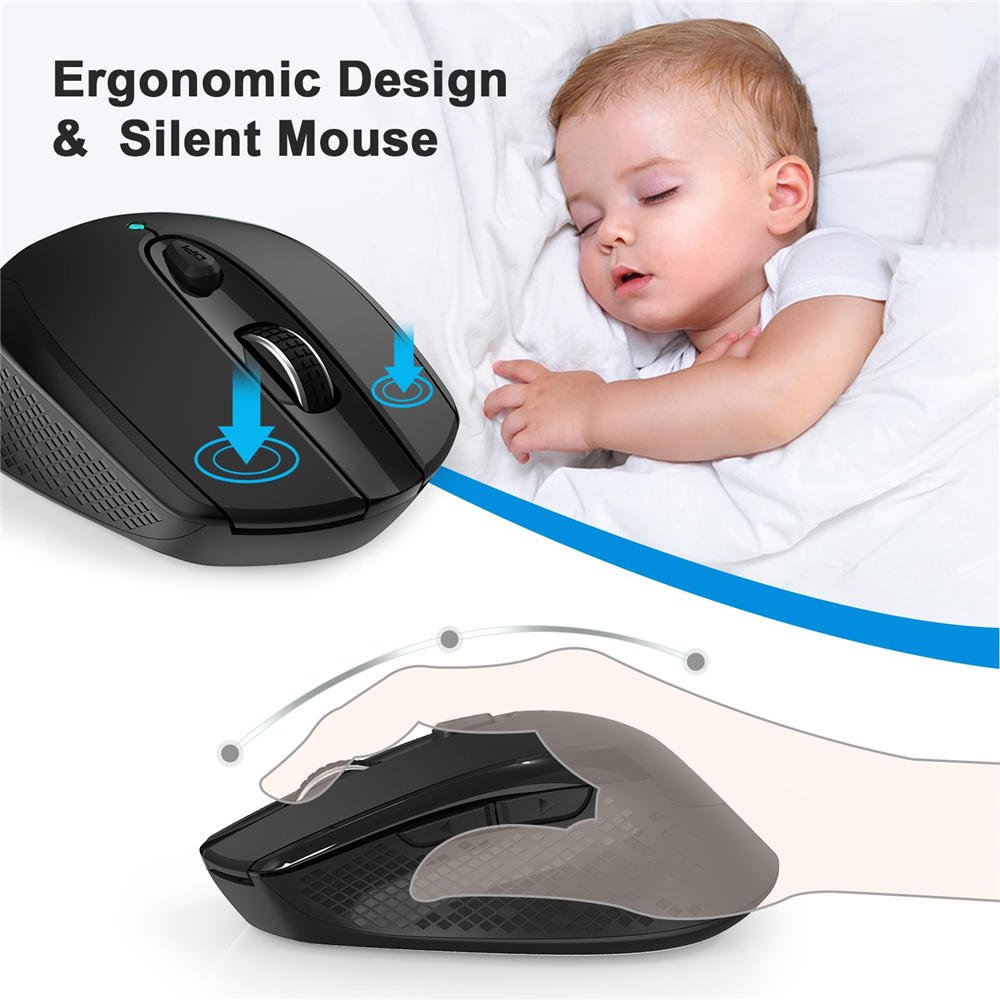 USB C Wireless Mouse, Type C Silent Mouse for MacBook Air/Pro, 2.4G Cordless Computer Mice with 6 Buttons and 3 Adjustable DPI for Mac, Laptop, Desktop, PC - Imagen 5