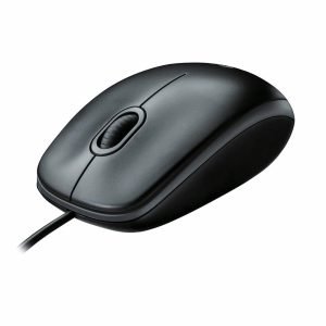 B100 Kabelgebundene Maus für Computer und Laptop, USB-Maus mit Kabel, für Rechts- oder Linkshänder - Schwarz